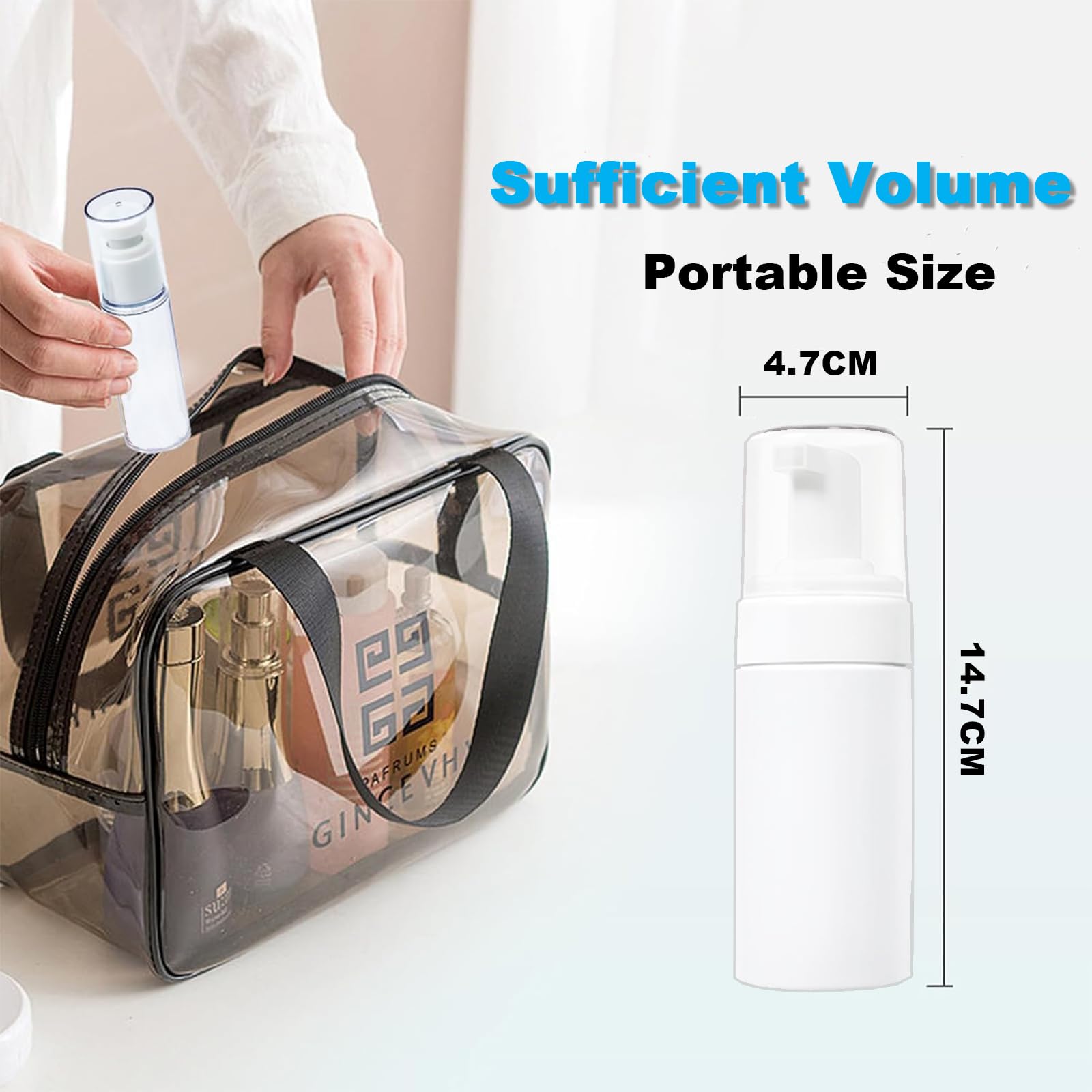 EMALLA 4 Bottiglie Schiuma Bianche 100ml Dispenser per Inchiostri da Tatuaggio & Soluzioni, Ricaricabili per Studio Tatuaggi