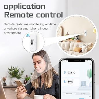 Remote Temperature Monitor WiFi Smart Humidity Temperature Sensor