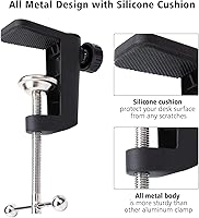 Vista 2 de Abrazadera de escritorio de metal para micrófono Suspensión Boom Scissor brazo soporte soporte con tornillo ajustable por SUNMON