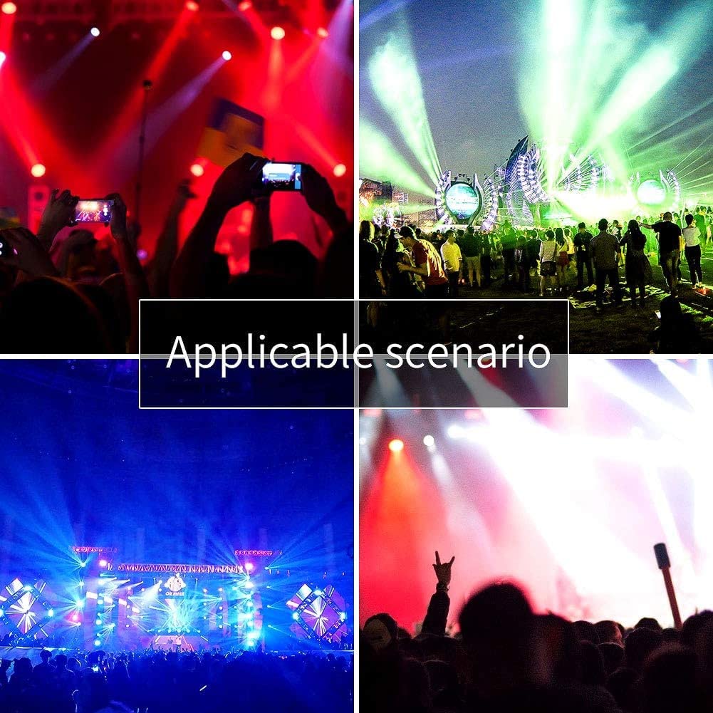 SEBRUANC 4PCS RGB Par LED con PVC Borsa, 36 LED 72W Fari Luci da Palco con Telecomando e Modalità Attivata dal Suono, Illuminazione Discoteca per Feste Bar Banda Halloween Natal