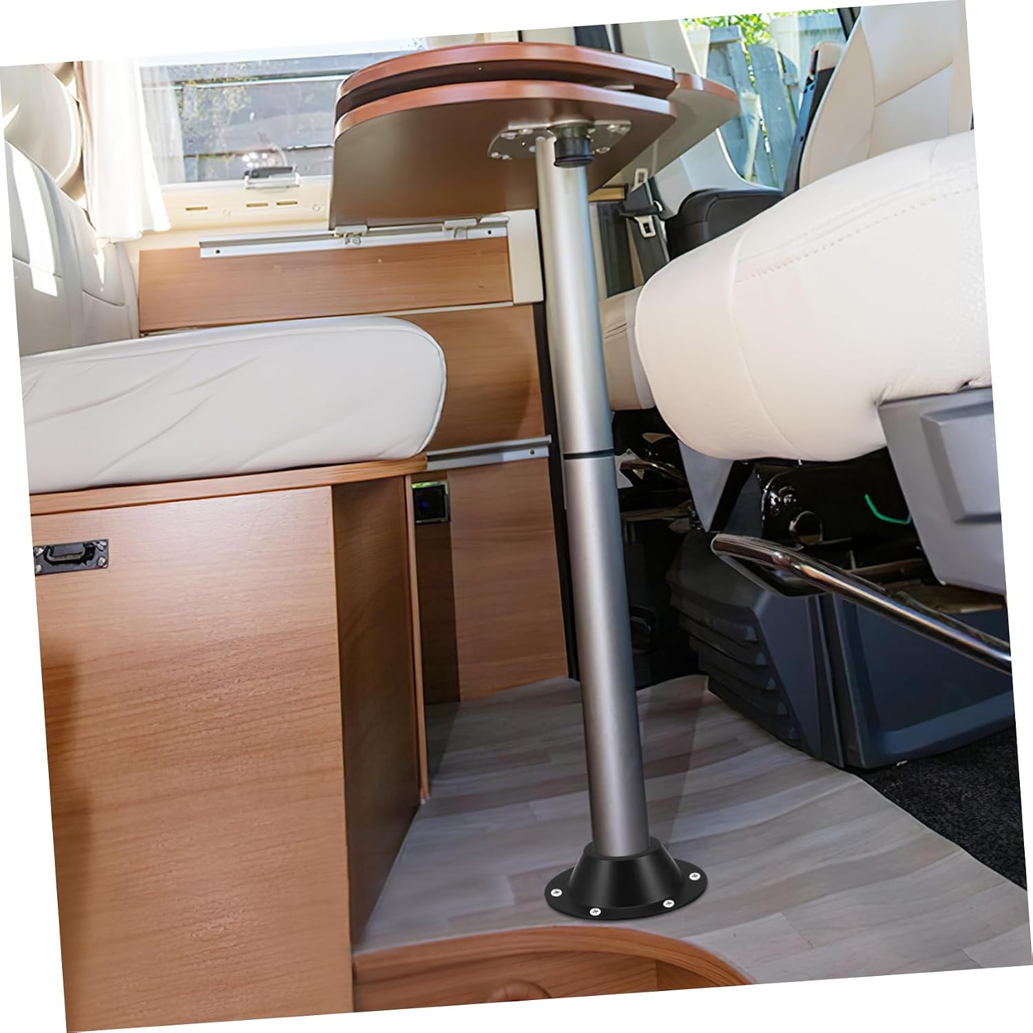 2pcs Table Base Mounts Aluminum Floor Mounting Bracket Flush Mounting for Rvs Boats Campers