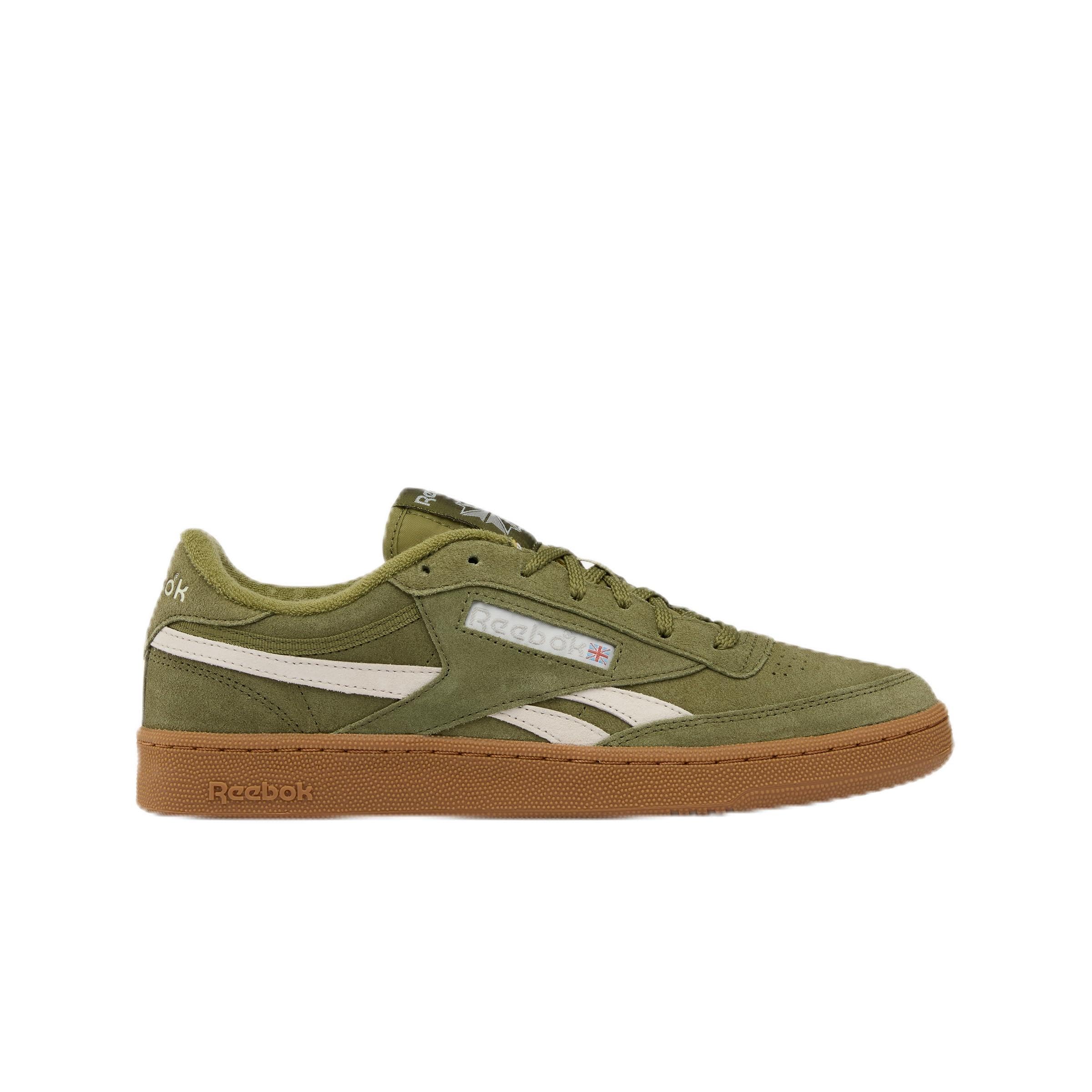 Reebok Unisex Club C Revenge Vintage Trainers, GRITTYGREEN/Alabaster/Gum, 48.5 EU