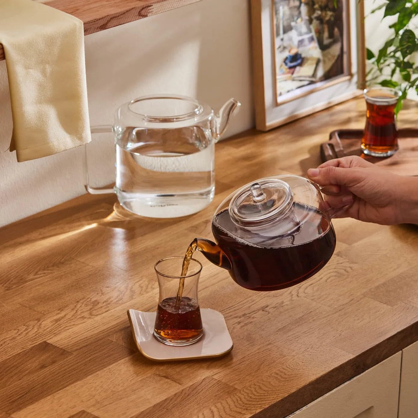 Karaca Flat - Glas Teekanne mit Siebeinsatz – Bild 6