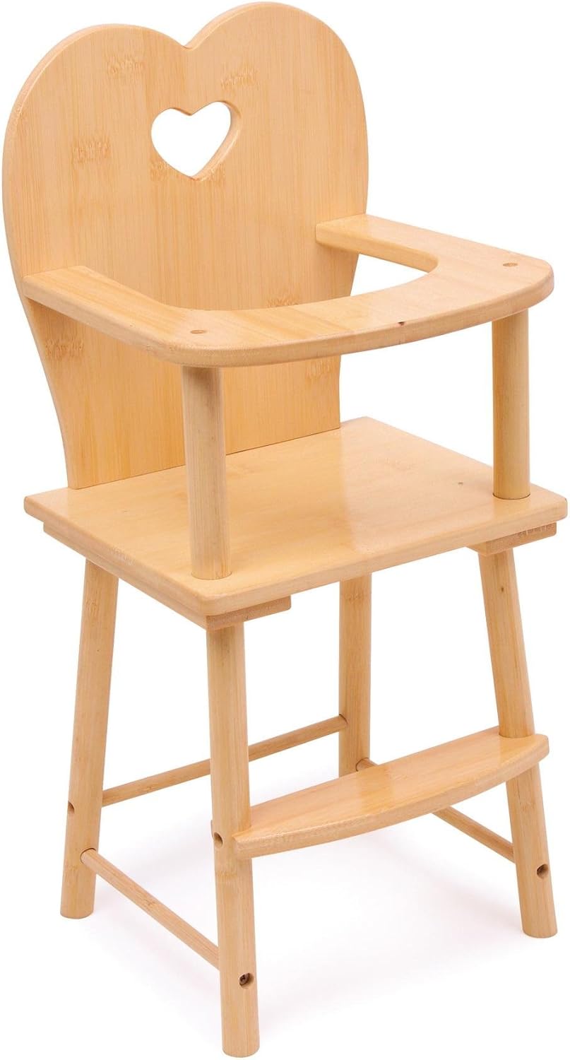 Solid Wooden Dolls Feeding High Chair Girls Toy Amazon.co.uk Baby