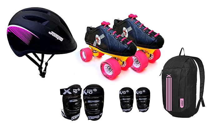 Jaspo Intact Shoe Skate Combo (Shoe Skates+ Helmet+Knee+Elbow+Bag)