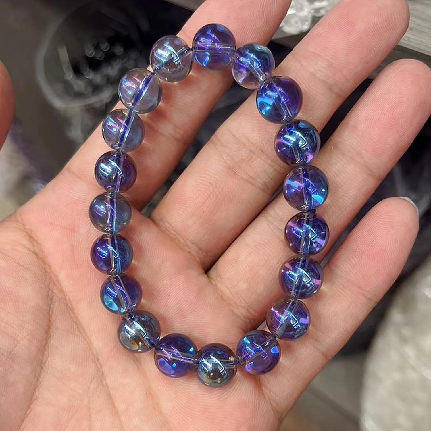 Dark Blue Round Crystal Glass Beads for Jewelry Making (4/6/8/10mm), Smooth Round Natural Gemstone Glass Spacer Loose Beads for Crafts Bracelets Necklaces Charms - Image 7