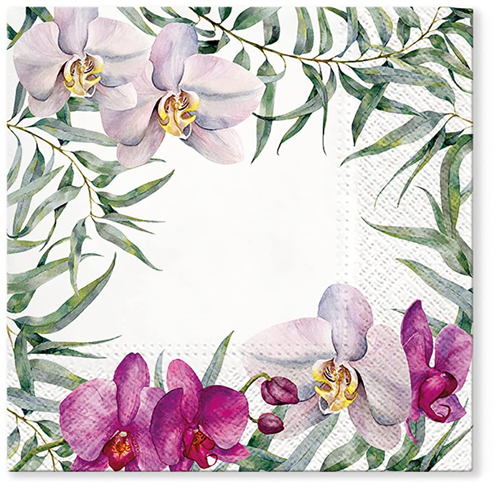 Tete a Tete 3Ply Flowery Tissue Paper Napkins Decoupage Serviettes 33cm x 33cm - 1/4 Folded (Pack of 20) (Botanical Memories) — view 33