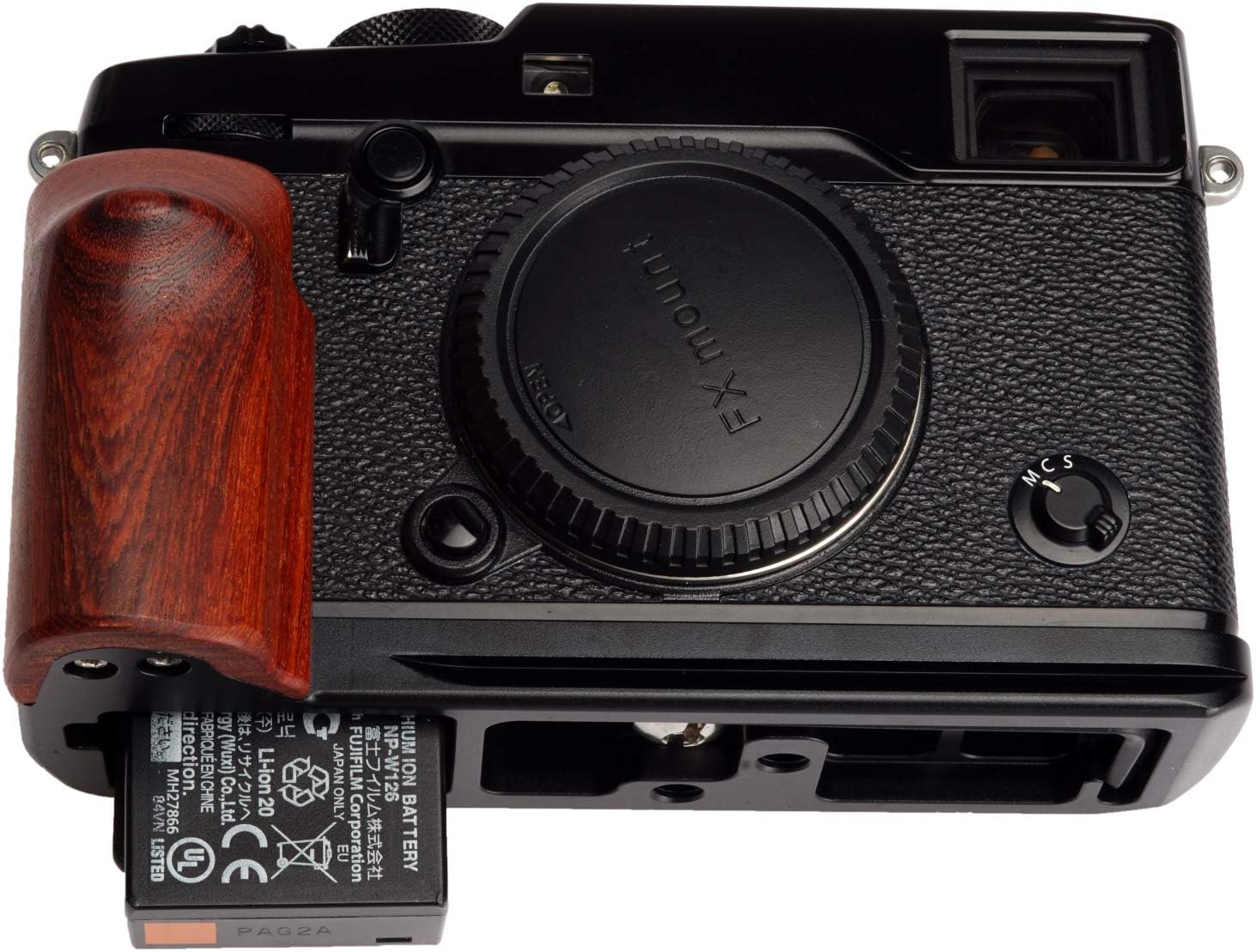 XPRO2 Camera Hand Grip with Wooden Side Handle & Arca-Swiss Plate for Fujifilm X-PRO2 Camera -Aluminium Padauk (GP-XPRO2-R)