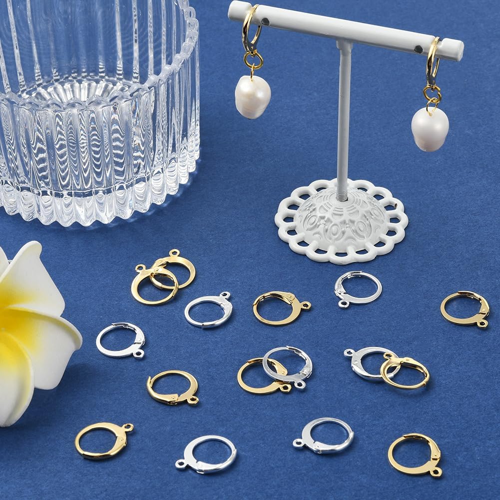 SUNNYCLUE 1 Box 80Pcs Real 18K Gold Plated Leverback Earring Findings 925 Sterling Silver Plated Huggie Earring Hoops Lever Back Ear Hooks for Jewelry Making Accessories Women Adult DIY Crafts - Image 5