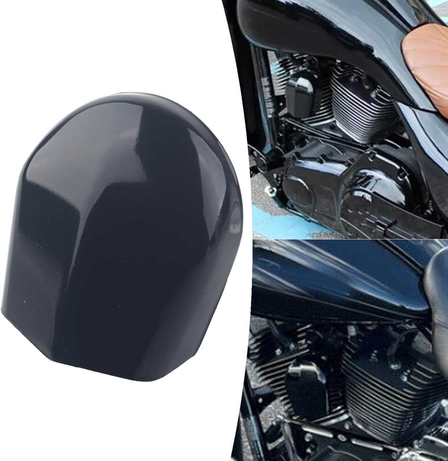 Black Horn Cover Trim Compatible with Harley Touring Electra Glide Road Glide Road King Street Glide FLHT FLHR FLHX 1993-2018