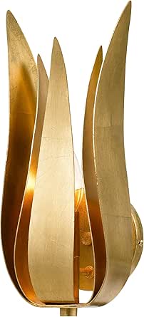 Crystorama Broche 1 Light Antique Gold Sconce