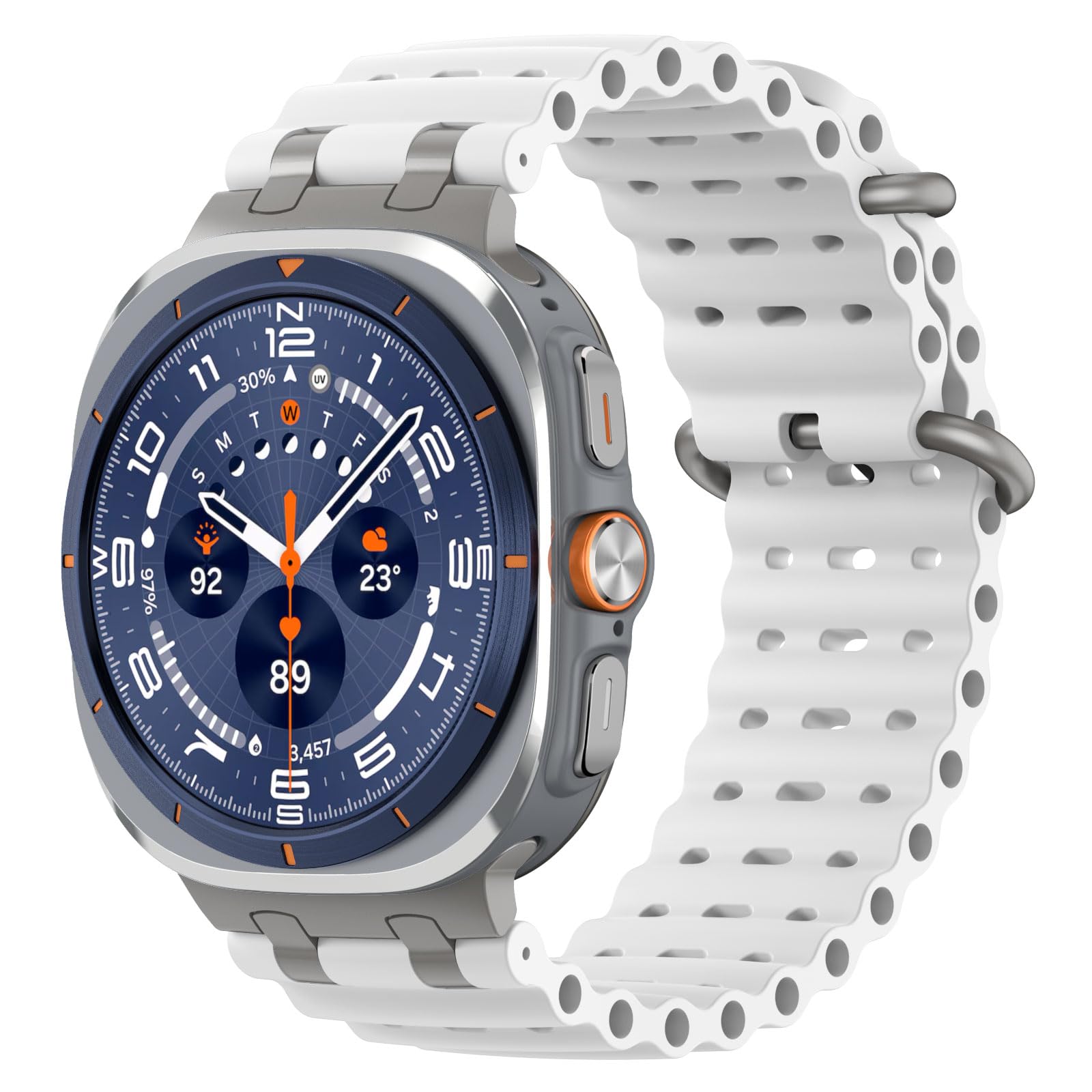 MoKo Sport Band Compatible with Samsung Galaxy Watch Ultra Band 47mm (2024) Women Men, Breathable Soft Silicone Waterproof Watch Strap Accessories for Samsung Watch Ultra Band