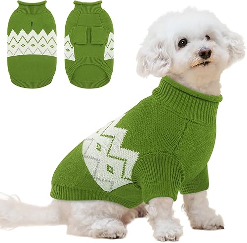 Queenmore Warm Dog Sweater, Soft Pet Knitwear, Knitted Pullover, Winter Pet Clot