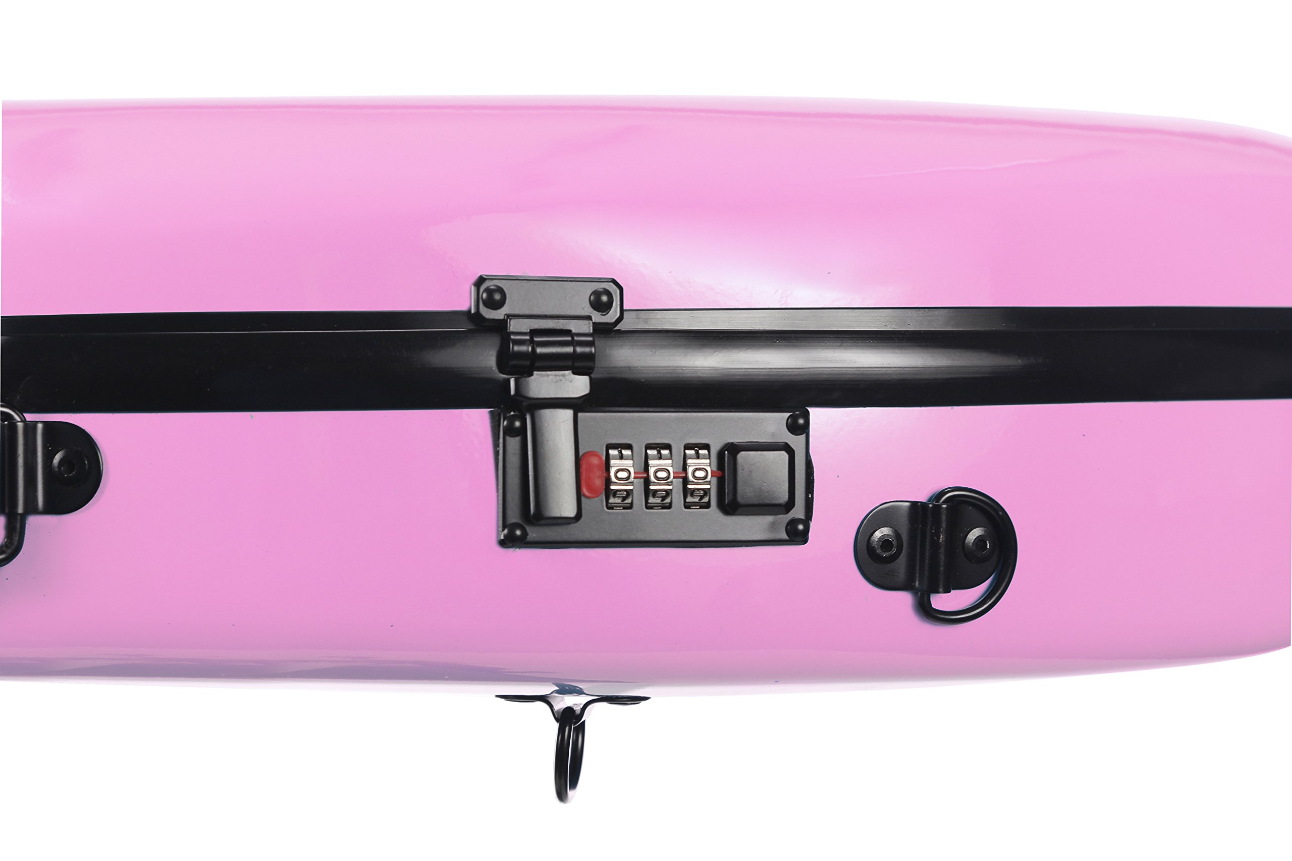 Futerał skrzypcowy Fiberglass 4/4 Safe Flight różowy M-case + torba na nuty