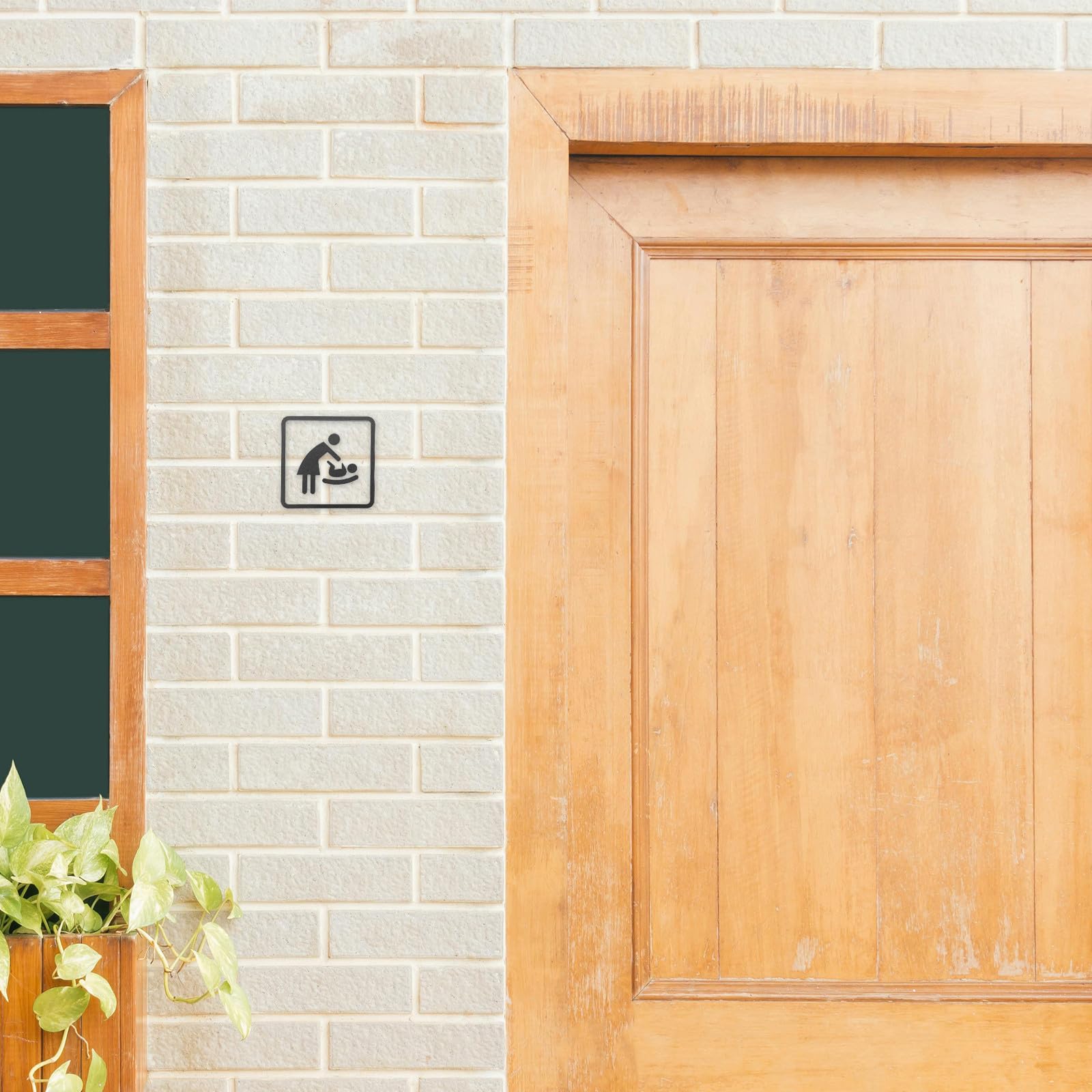 2er-Set Schilder für Wickelbereiche – Selbstklebende Etiketten für Wickeltische – Wand- und Türschilder für Toiletten, geeignet für öffentliche Einrichtungen, Hotels,