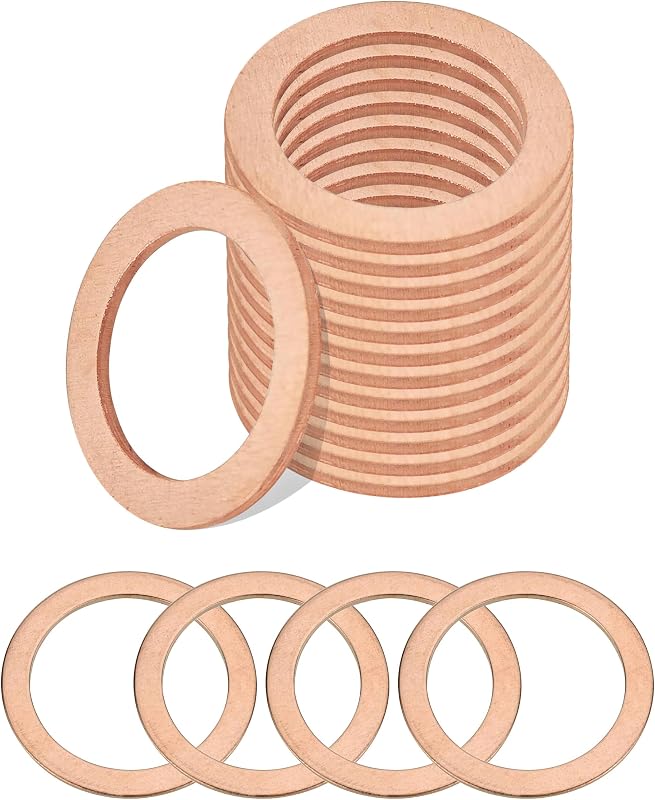 Junta de cobre para bujão de óleo 14 mm VARGTR – Pacote com 15 unidades