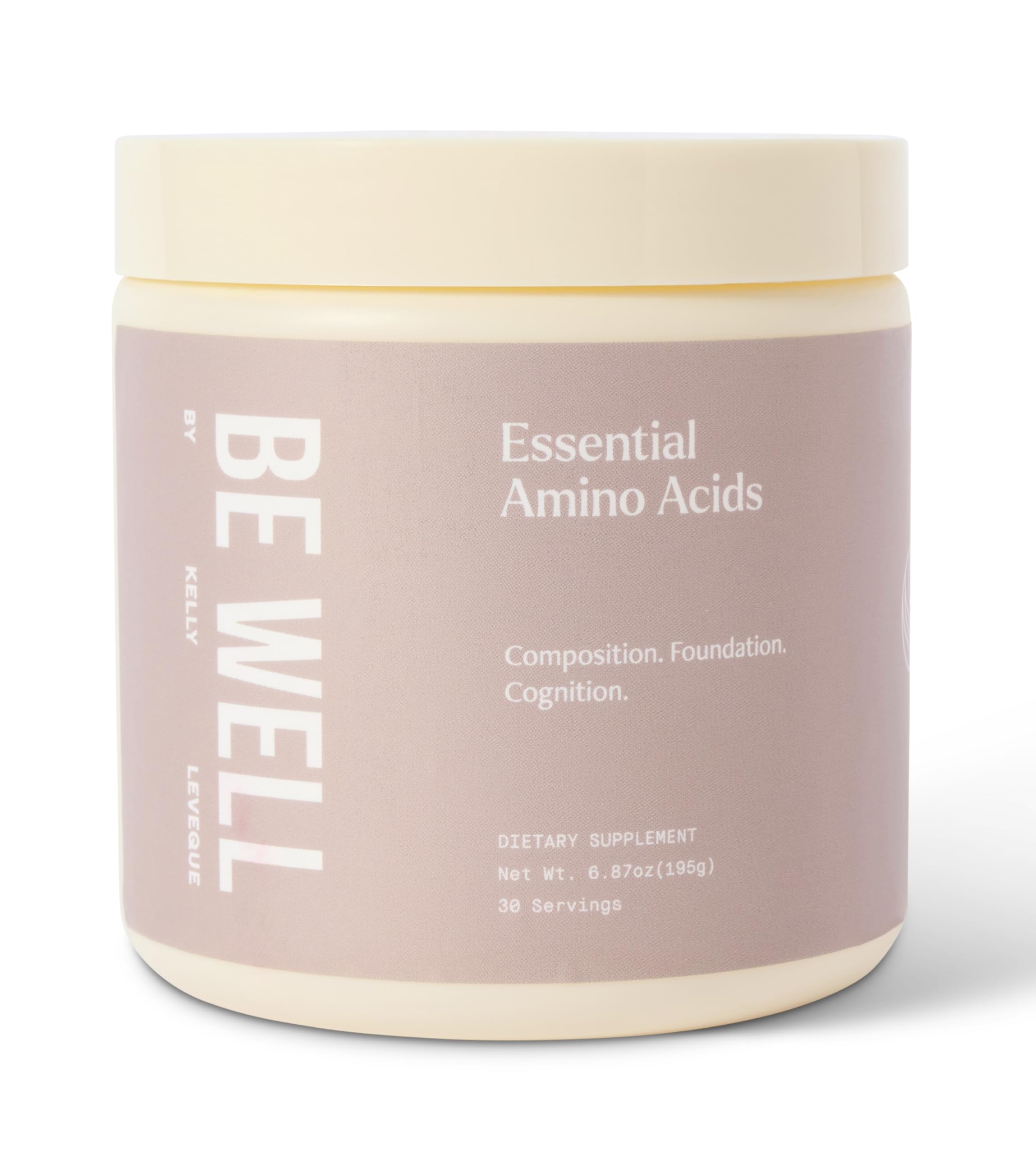 Be Well by Kelly Essential Amino Acids Unflavored Powder Supplement Plant-Based (6.87oz) BCAA 9 EAA's