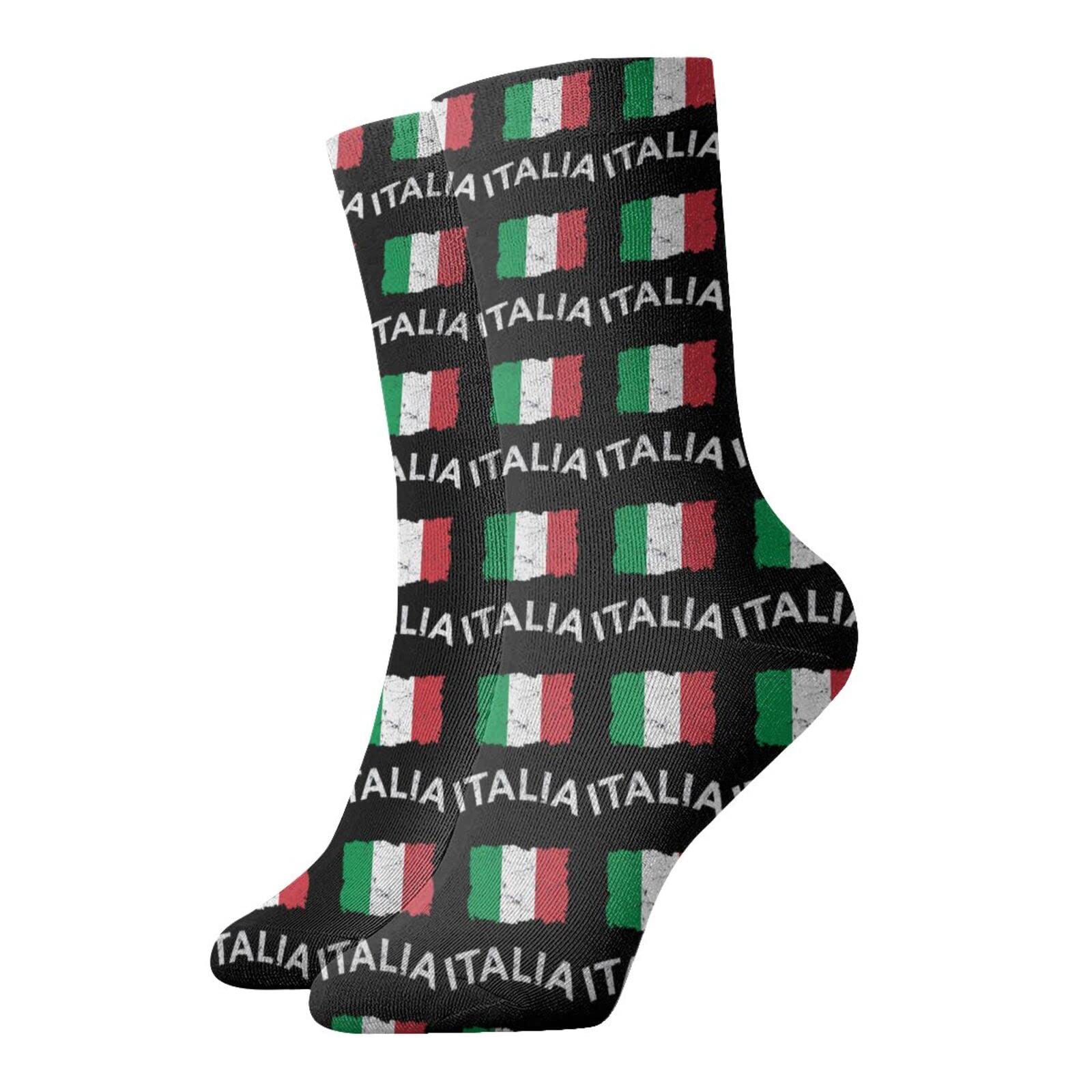 AOOEDM Vintage Italian Flag Athletic Socks Ankle Socks Casual Socks Crew Socks 30cm