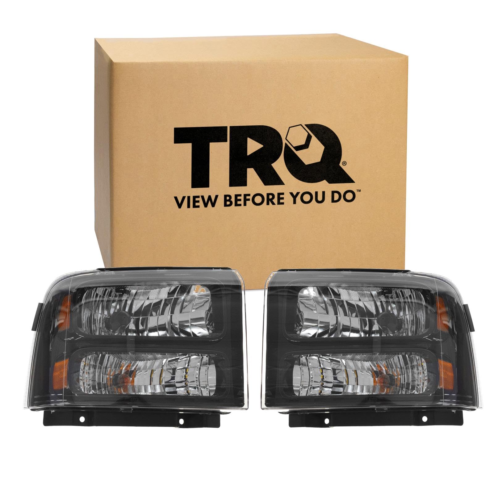 TRQ Headlight Assembly Set Driver & Passenger Side FO2502153 FO2503153 Compatible with 97-07 Ford — view 112