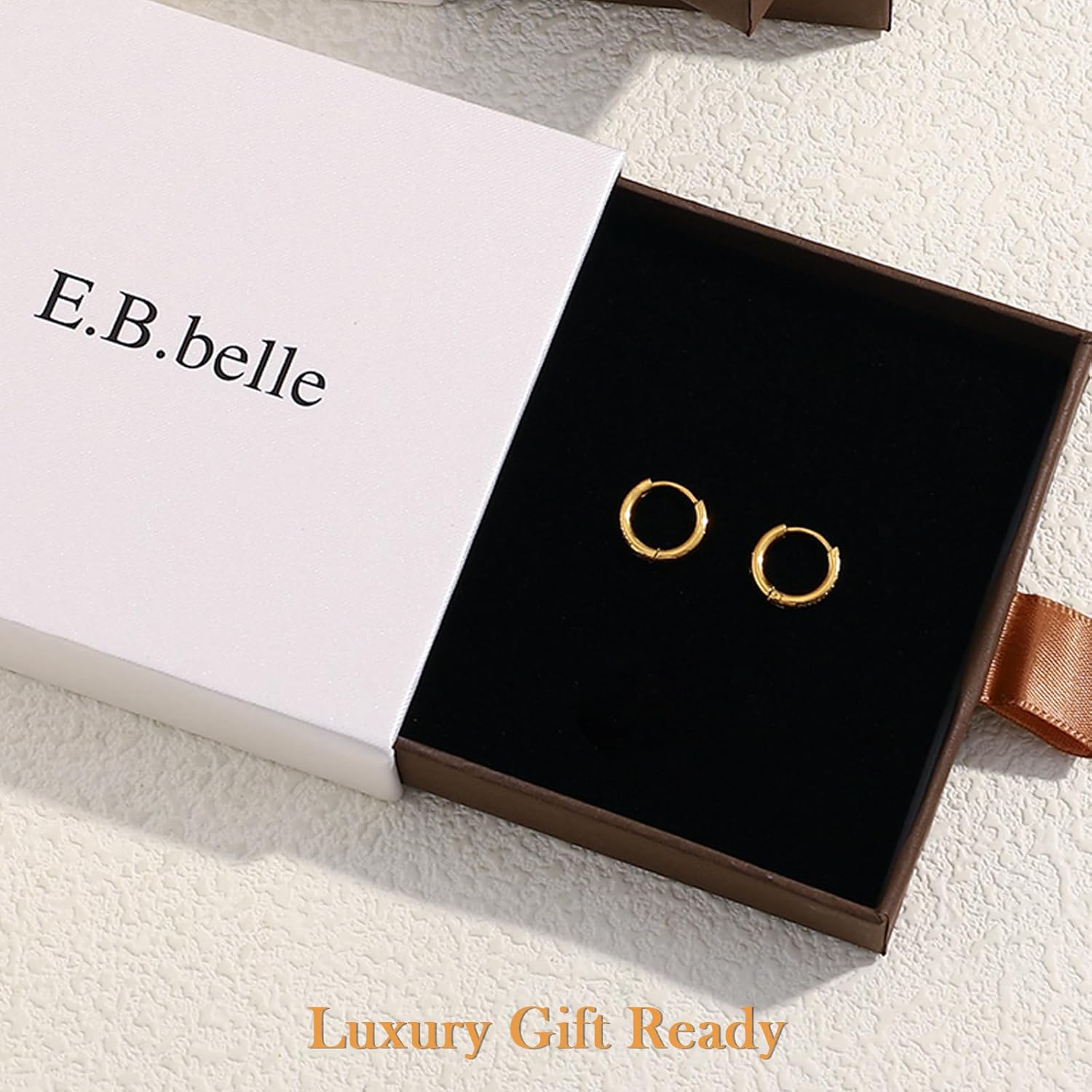 Small Gold Hoop Earrings for Women Hypoallergenic 18K Gold Plated Huggie Earrings with Cubic Zirconia, Tarnish Free Huggie Earring for Women 10/12/14/16MM - Image 8