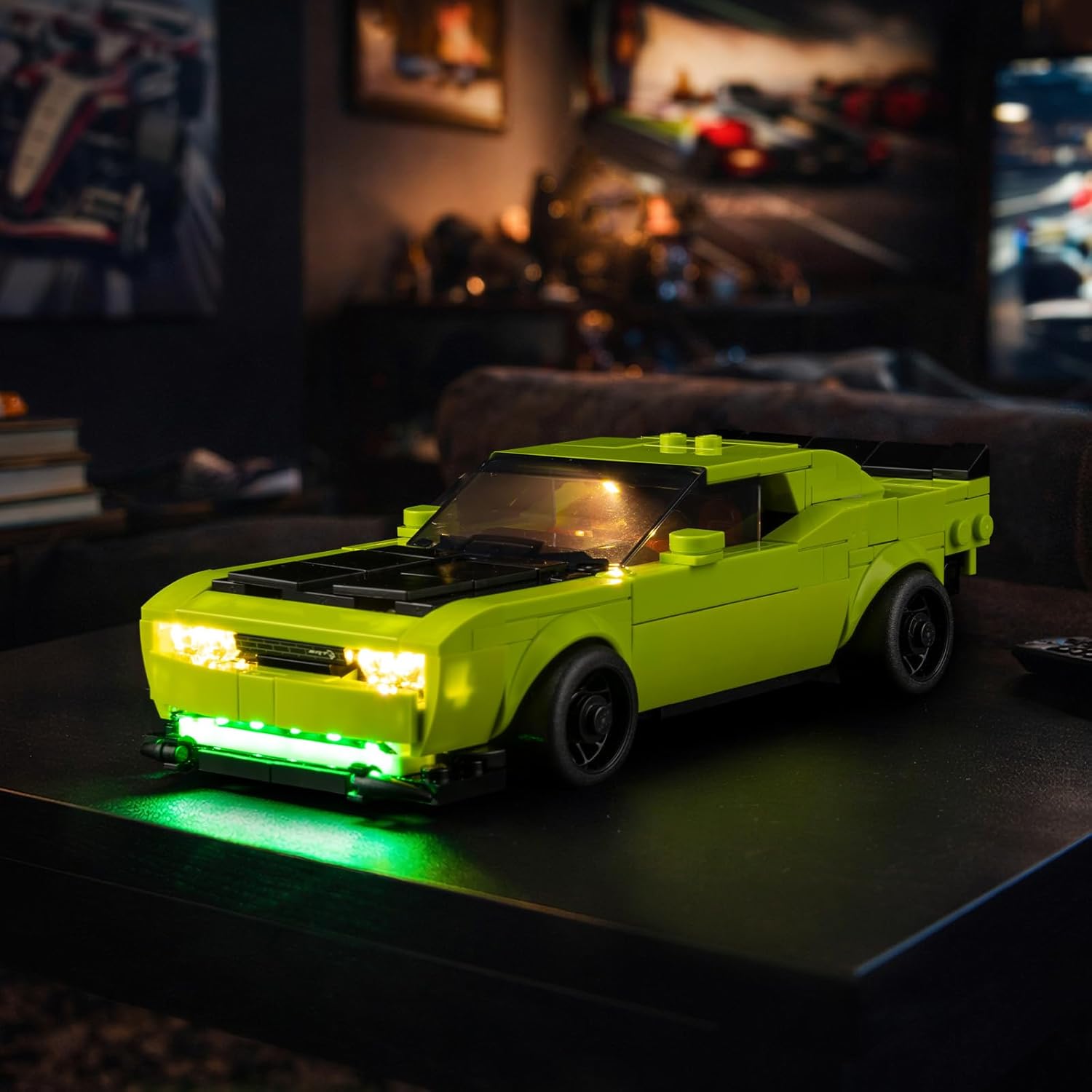 Nitemode Light kit Compatible with Lego 77237 Speed Champions Dodge Challenger SRT Hellcat Sports Car, Upgraded Lighting Accessories(No Model)