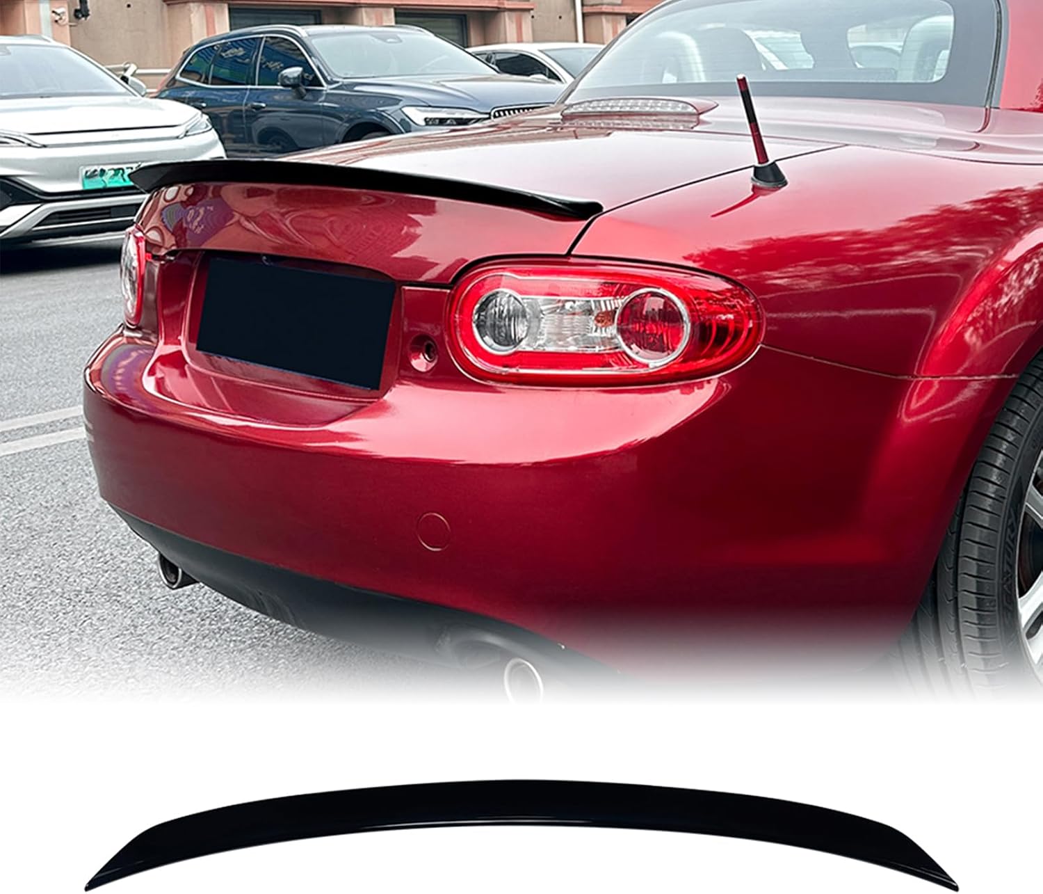 Rear Trunk Spoiler Lip Wing for Mazda MX-5 NC Miata 2005-2015 Black