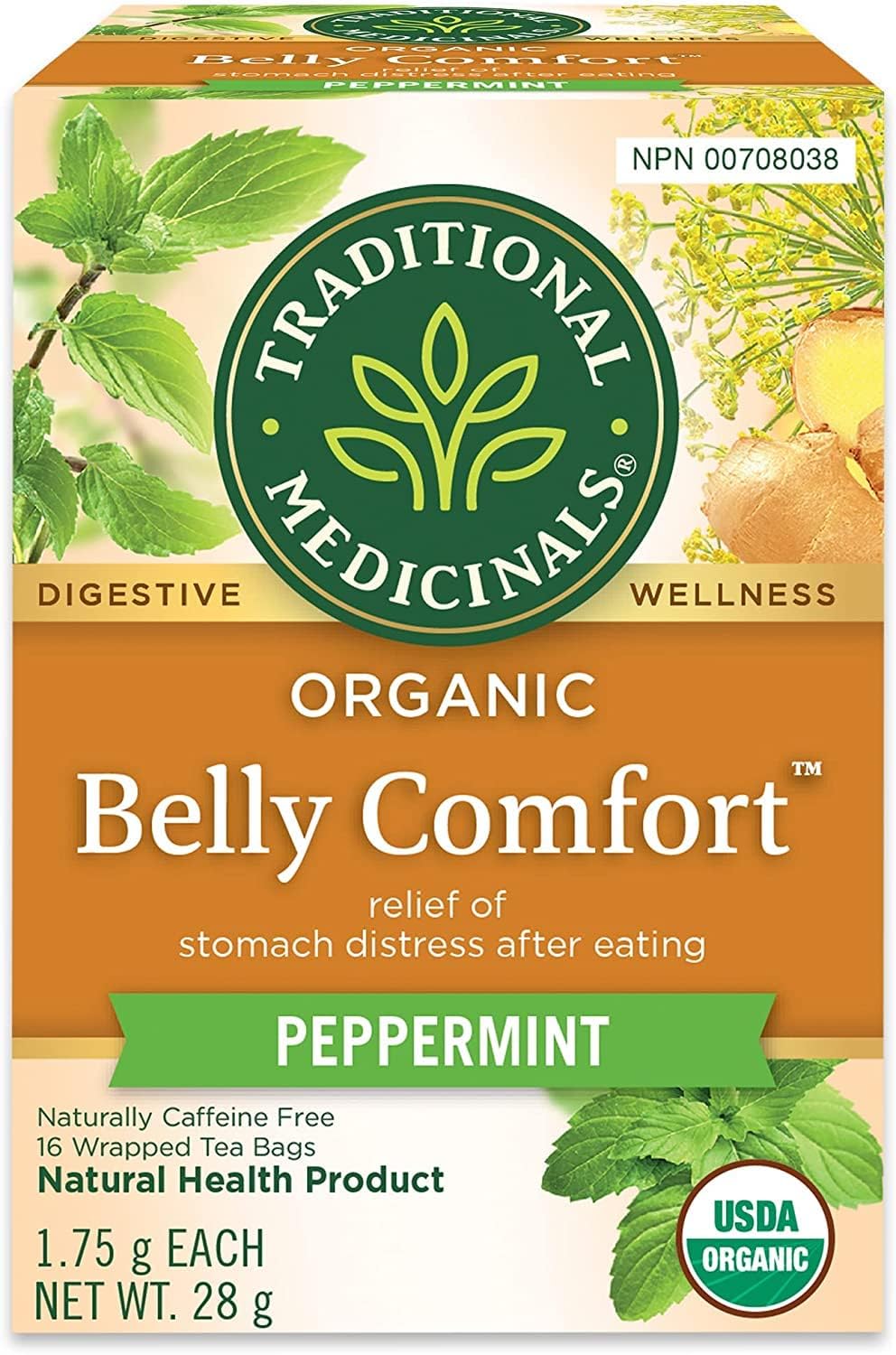 Traditional Medicinals Organic Belly Comfort Peppermint Herbal Tea