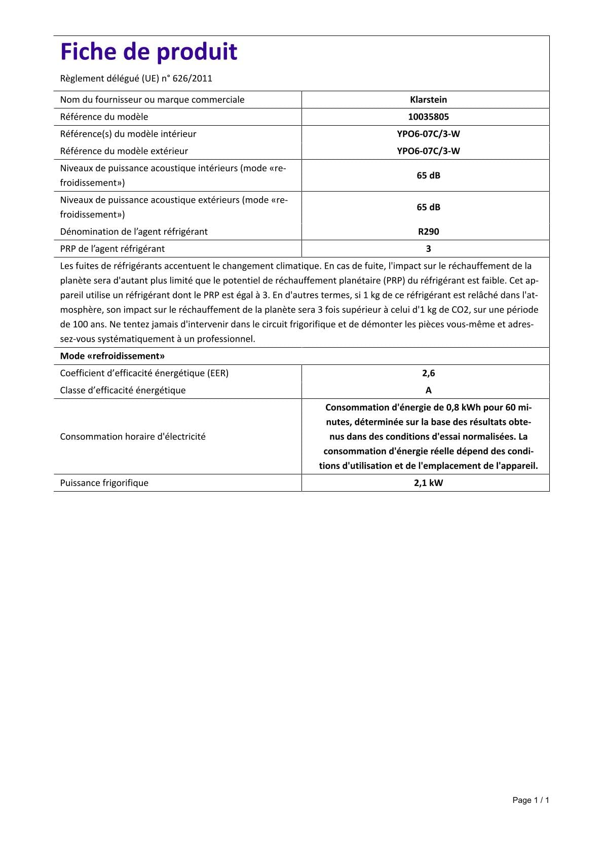 Klarstein Climatiseur Mobile Silencieux, Smart Climatiseur 3 en 1, Mode Nuit, Déshumidificateur, Ventilateur, Mini Climatisation à Faible Conso, Evacuation, Clim Portable, 7000 BTU, Climatiseurs