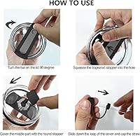 Vista 123 de Silicone Spill Stopper Set Compatible with Stanley Cup 2.0 30oz & 40oz with Straw Cover, Set of 4