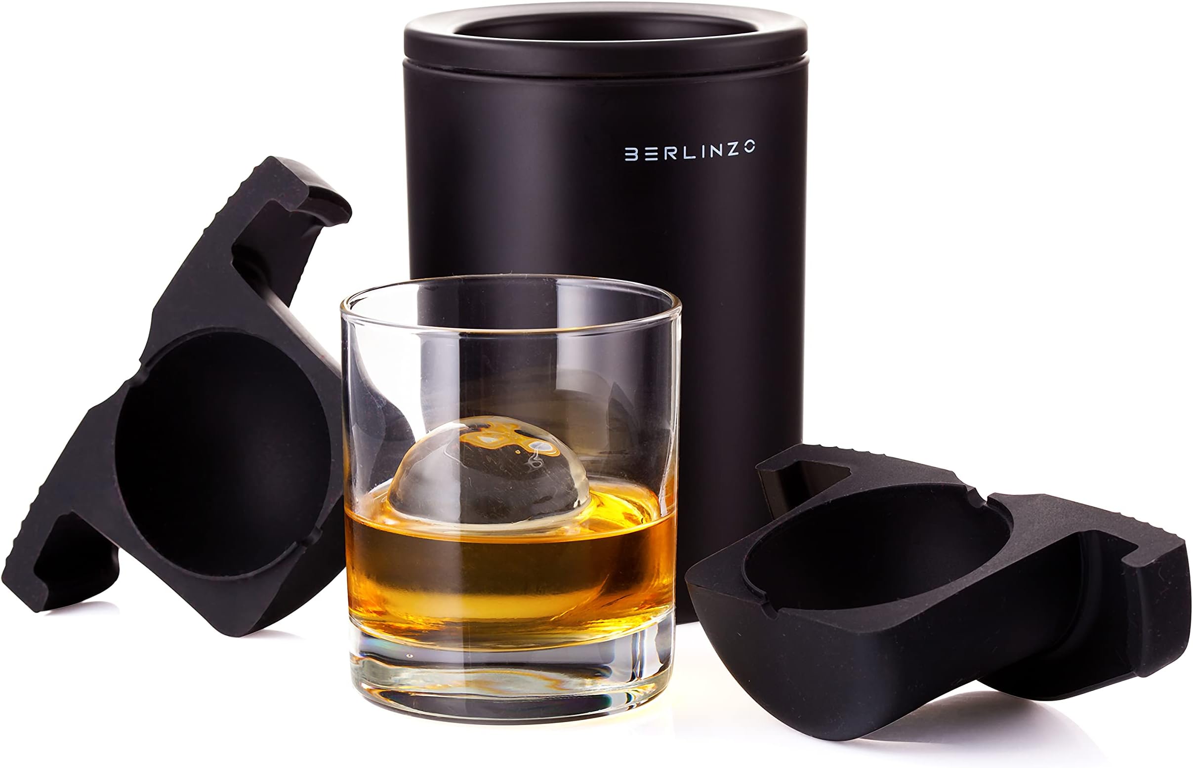 Premium Clear Ice Ball Maker Mold - Whiskey Ice Ball Maker Large 2.4 Inch - Crystal Clear Ice Maker Sphere - Sphere Ice Mold Maker - Clear Ice Mold for Clear Sphere Ball Ice Maker (Ice Maker 1 Ball)