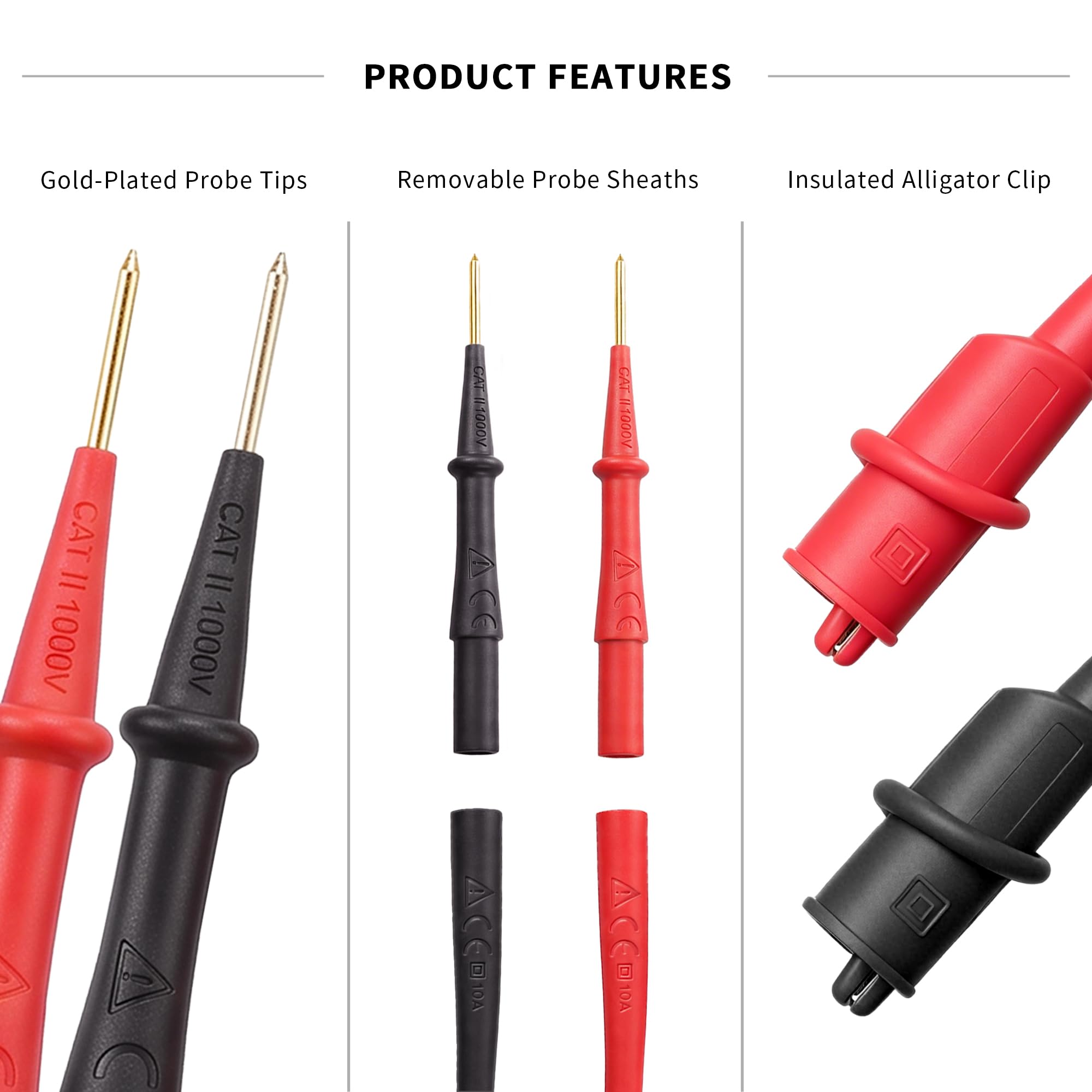 Replacement for Fieldpiece ATLK7 HVAC Silicone Test Lead Kit Clamp Meters — Amazon image 4