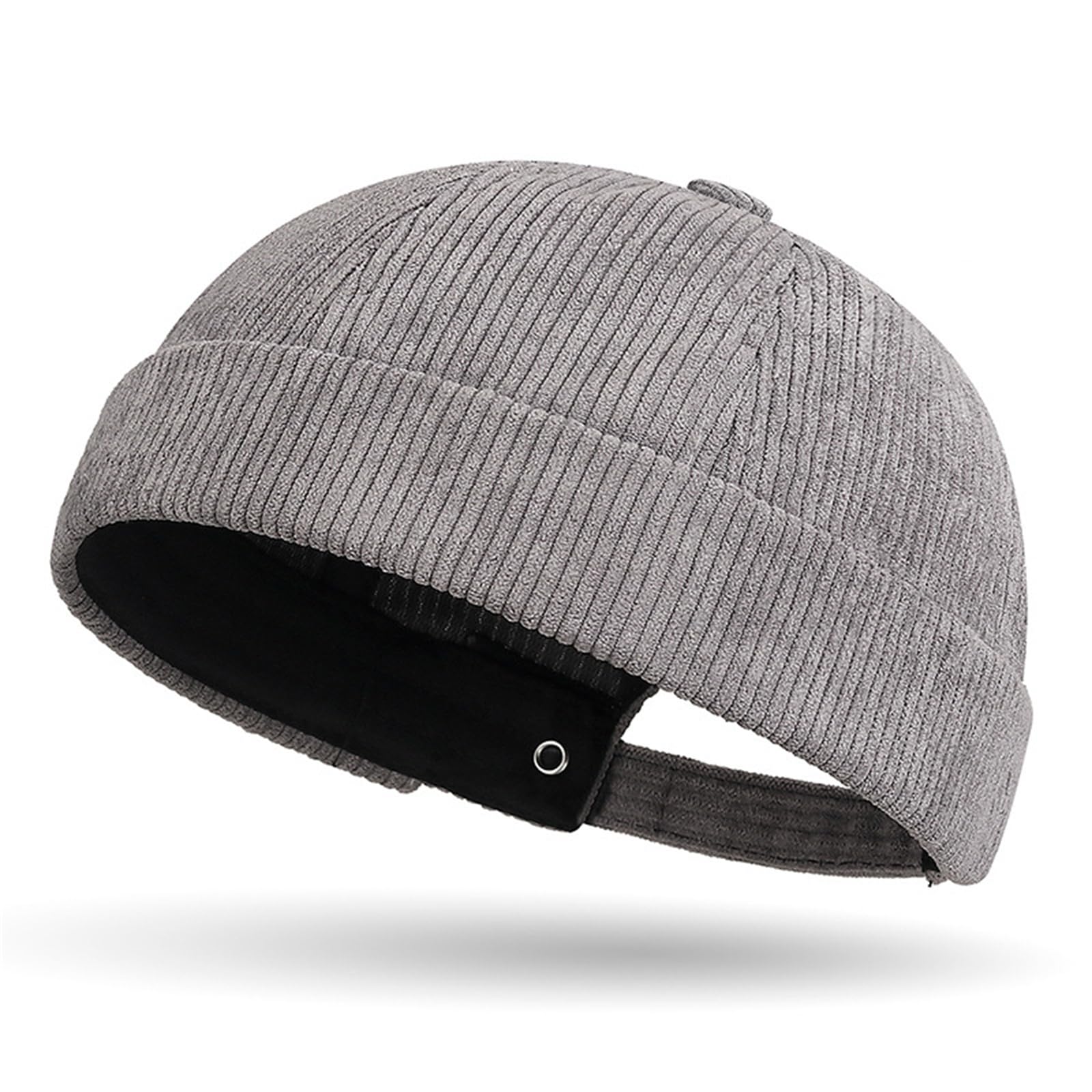 Corduroy Brimless Hat for Men Women Solid Rolled Cuff Docker Cap Harbour Beanie Hats Landlord Hat Sailor Cap K274