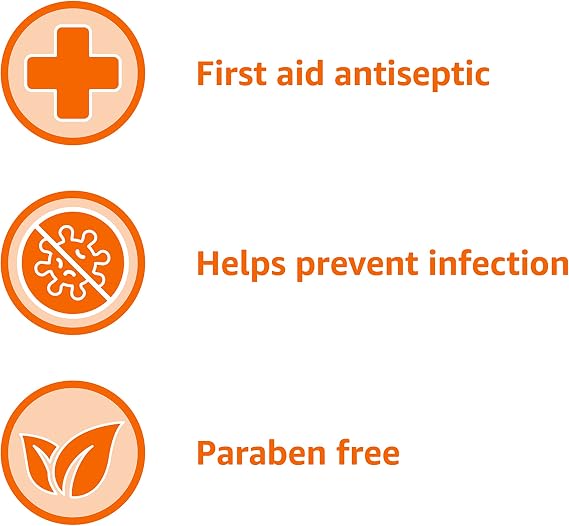 Amazon Basics First Aid Antiseptic, 10% Povidone Iodine Solution, Unflavored, 4 fl oz (Previously Solimo)