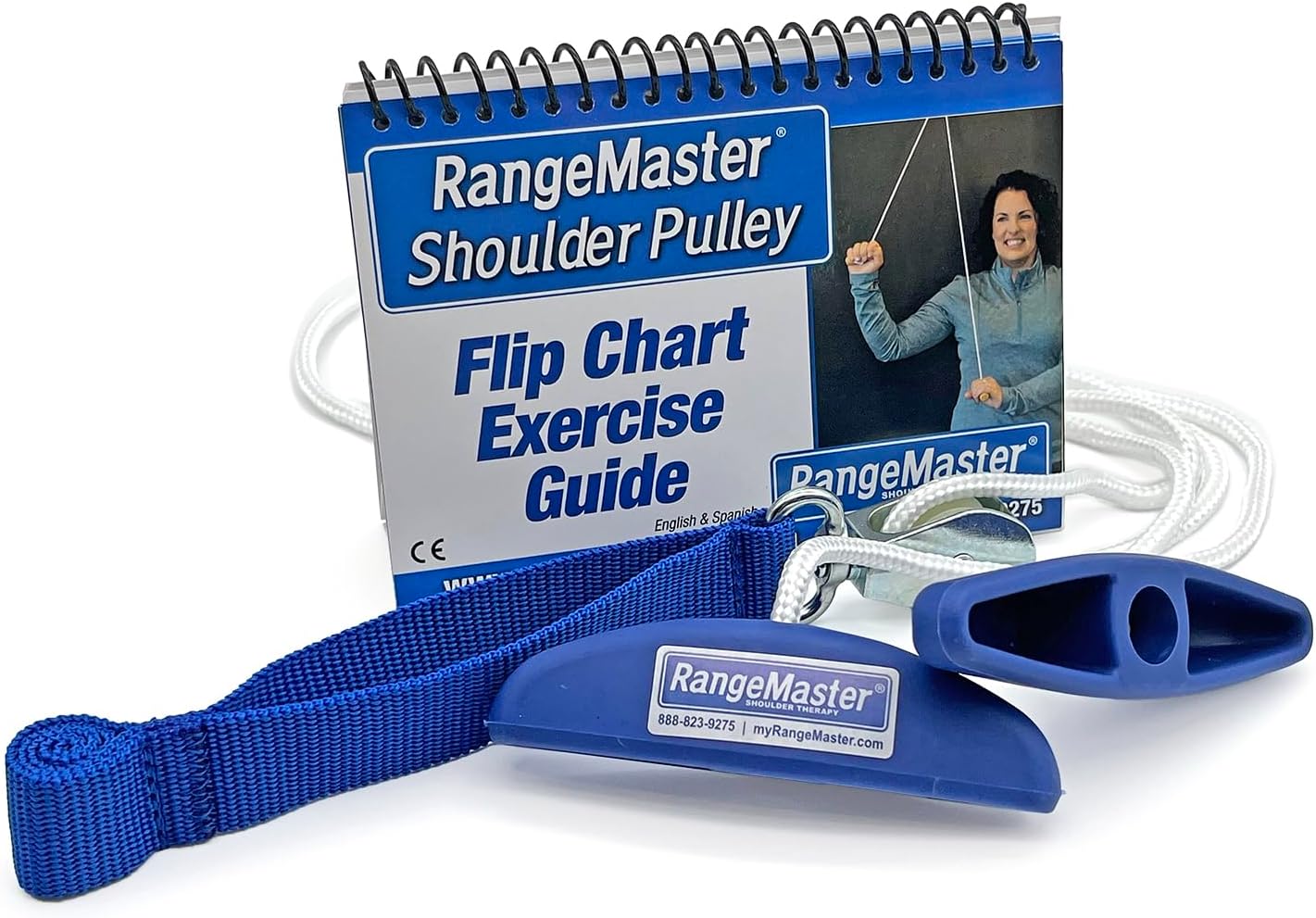 Molded Rubber Handle Shoulder Pulley │ Physical Therapy Tool │ Aids in Recovery and Rehabilitation │ Increases Mobility │ Web Strap Door Attachment