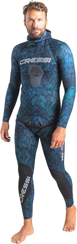 Cressi Spearfishing and Freediving Wetsuit with Loading Chest Pad, Knee Protection, Anatomical Design - Tokugawa: Designed in Italy