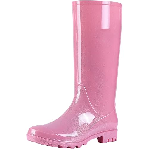 Asgard Women’s Tall Rain Boots Waterproof Knee High Rainboots Rubber Garden Wellies- Slim Calf