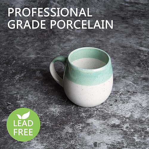 Miniatura 9 de Bosmarlin Taza grande de café de cerámica, 21 onzas, taza de té grande para oficina y hogar, apta para lavavajillas y microondas (arcilla)