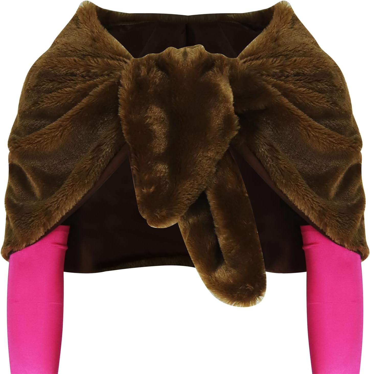 Christmas Vacation Clark Attic Costume Headwear Faux Fur Wrap Pink Gloves Full Outfit for Halloween Party One Size
