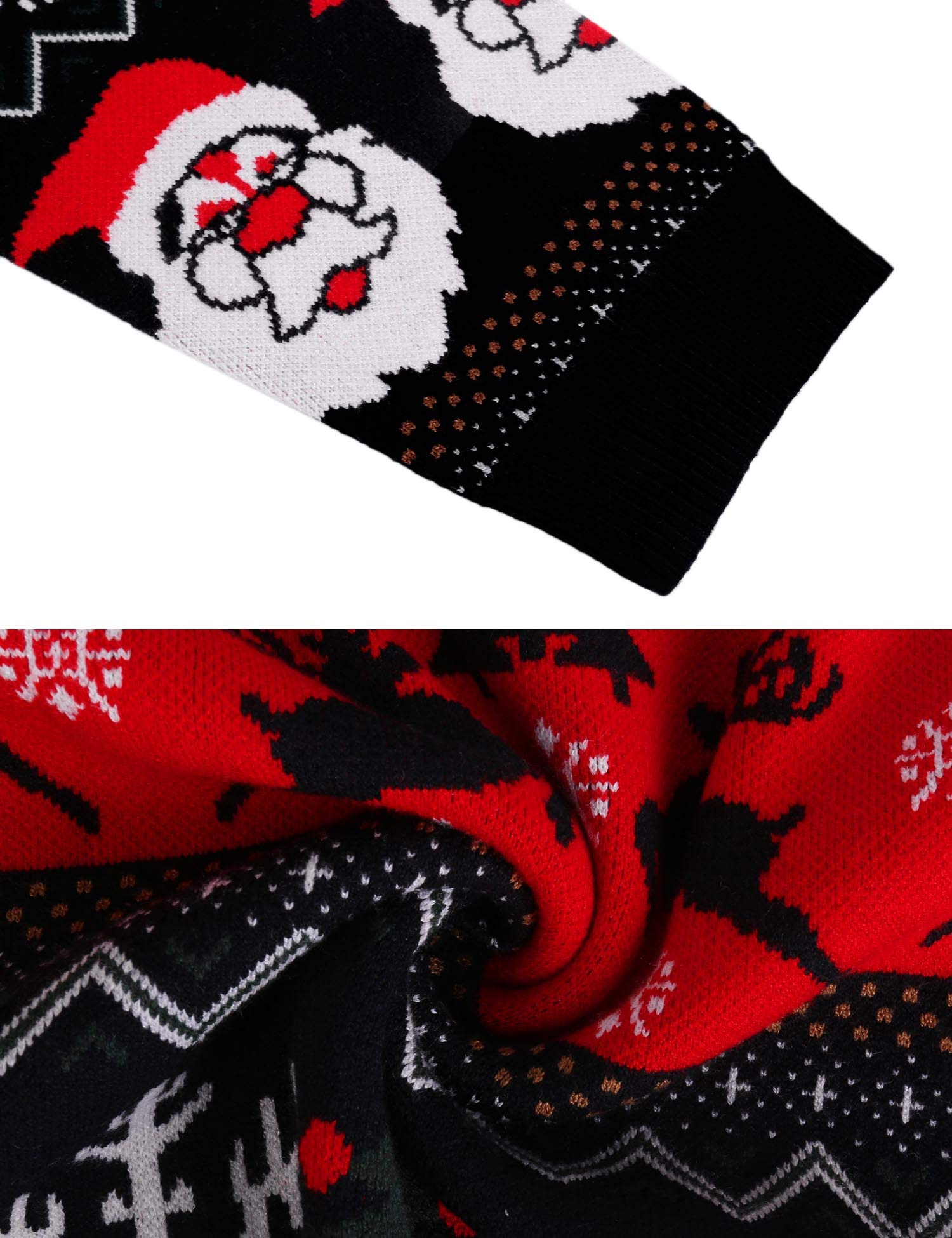 iClosam Maglione Natalizio Unisex Donna Uomo Invernale Stampare Cotone Ugly Sweater Pullover Maglieria Maglia Felpa Maglioni Sweatshirt Christmas Jumper