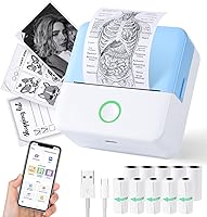Vista 14 de cudinham Mini impresora Print Pods, fabricador de pegatinas térmico sin tinta con 10 rollos de papel de impresión, Printpod de bolsillo