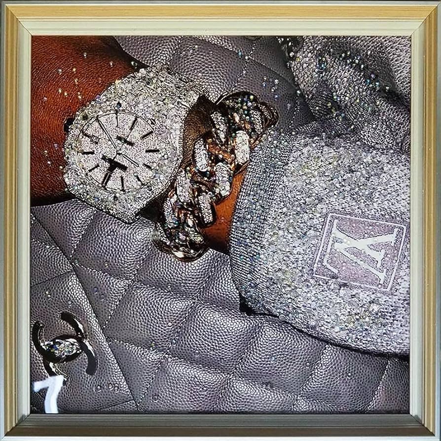 クリスタルアートパネル Amazon.co.jp: クリスタルアート シルバーダイヤ341 アート