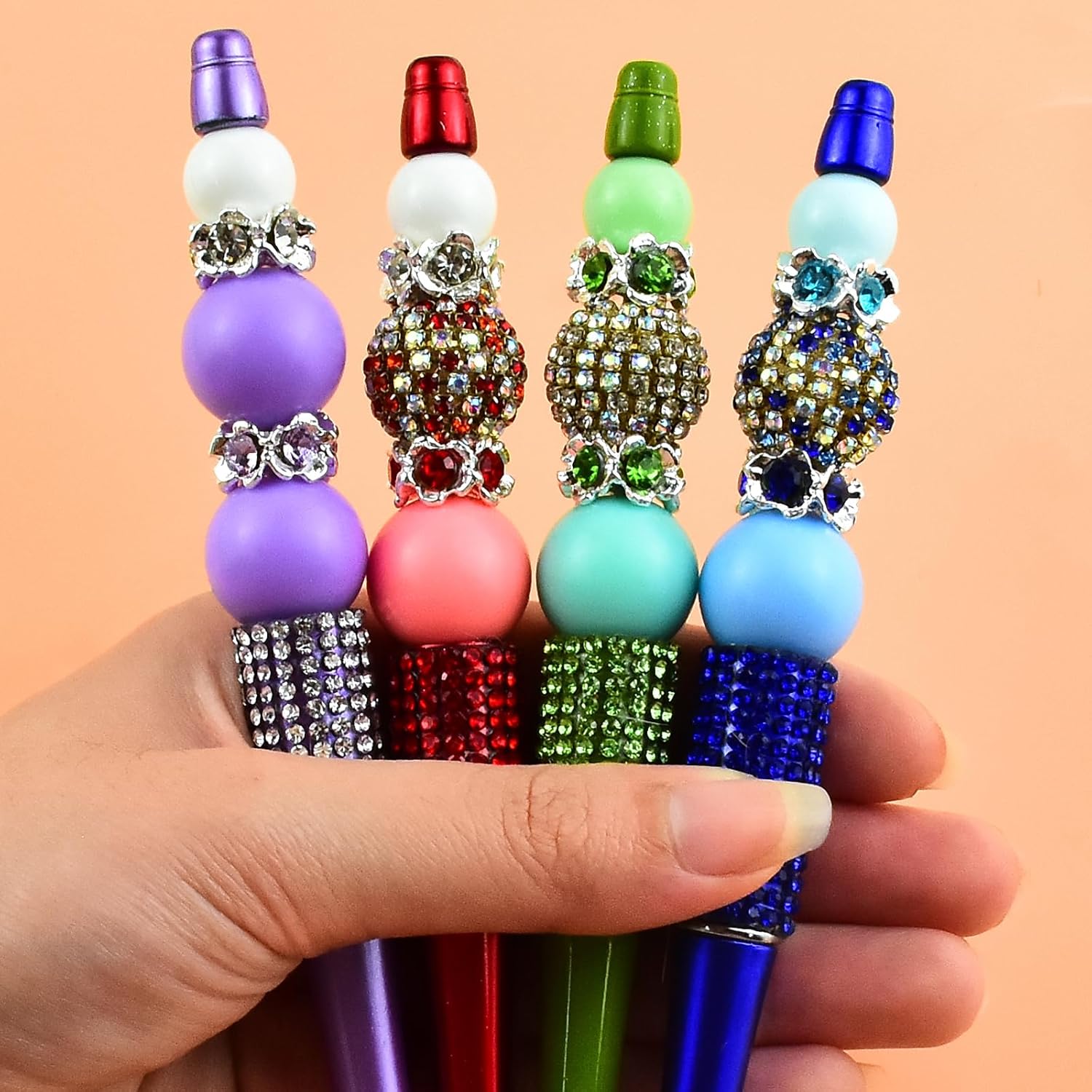 20Pcs Alloy Flower Spacer Beads for Beadable Pens Colorful Flower Fancy Focal Beads for DIY Craft Pens Bracelet Necklace Earrings Keychain Jewelry Making - Image 5