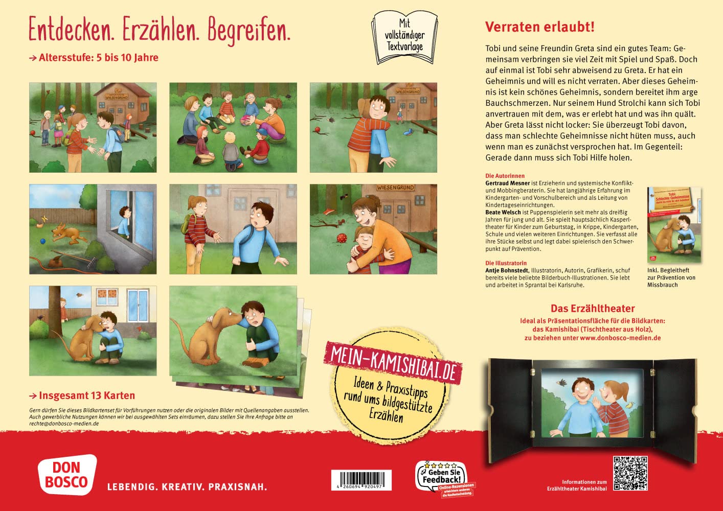 Tobi: Schlechte Geheimnisse darfst du nicht für dich behalten! Kamishibai Bildkartenset: Für Kita und Grundschule: Mit Begleitheft zur Prävention von ... in Kita, Grundschule und Förderschule)