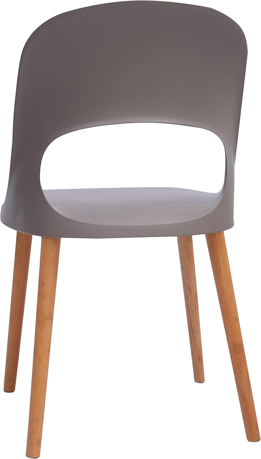 Blасk Frіdау 🔥 Amazon Brand - Rivet Henrik Modern Open-Back Plastic Dining Chair, Set of 2, 18.5W, Mild Gray