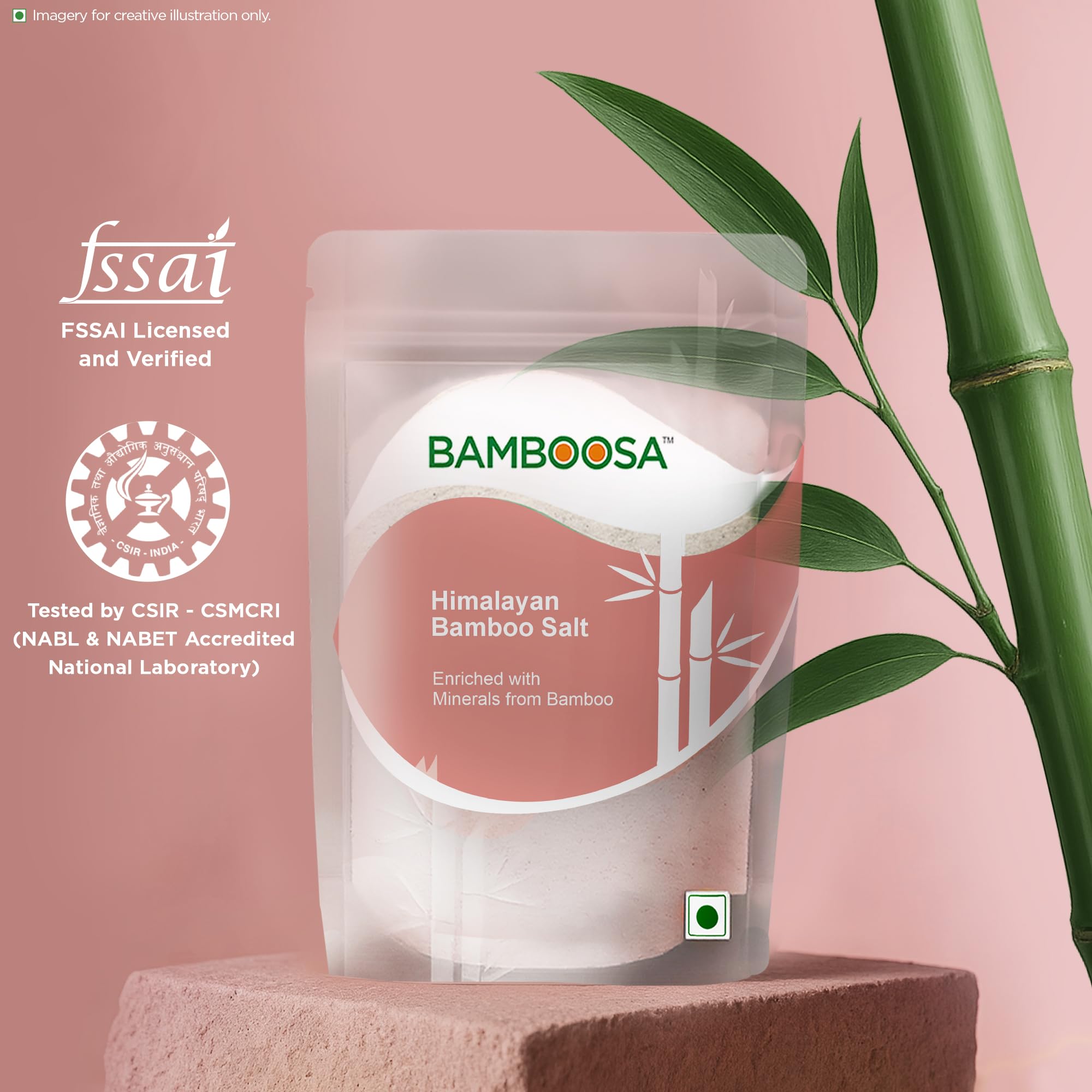 BAMBOOSA Himalayan Bamboo Salt 500g | Naturally Iodised Himalayan Salt | Roasted in Bamboo for 70+ Trace Minerals | Alkaline, Mineral Rich, Low Sodium Salt for Healthy Cooking - Image 6 thumbnail
