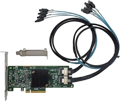 LSI 9207-8I SAS2308 PCI Express 3.0 with 2*SFF-8087 SATA Cable