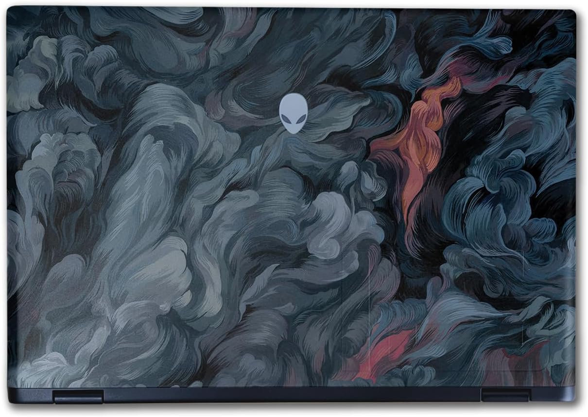 Laptop Skin Compatible with Alienware M16 R2 (2024) - Storm Cloud - Premium 3M Vinyl Protective Wrap Decal Cover - Easy to Apply | Crafted in The USA by MightySkins