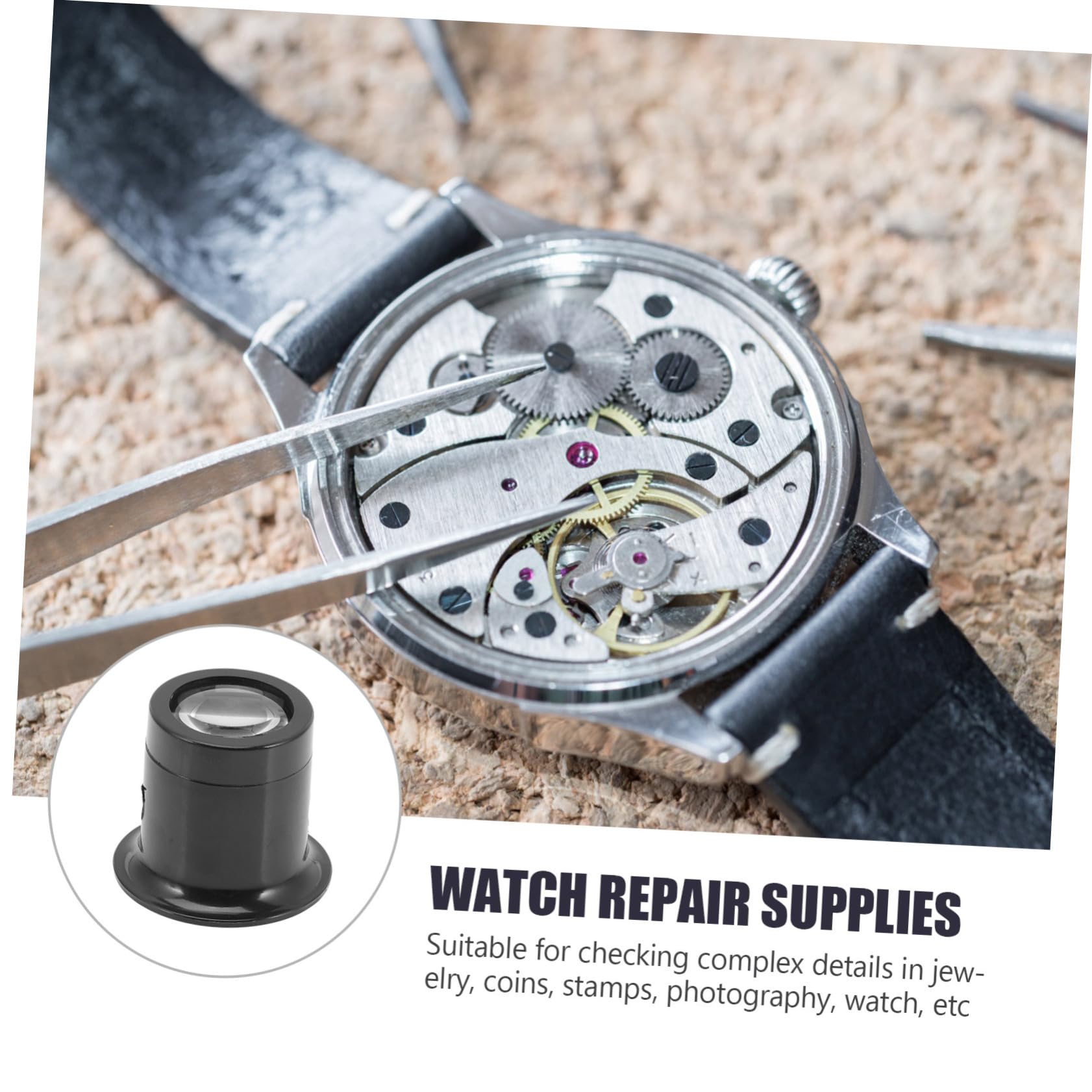 Hohopeti Lightweight Watch Repair Magnifying Glass 10x Loupe Magnifier for Jewelers Portable Magnifier for Fine Work