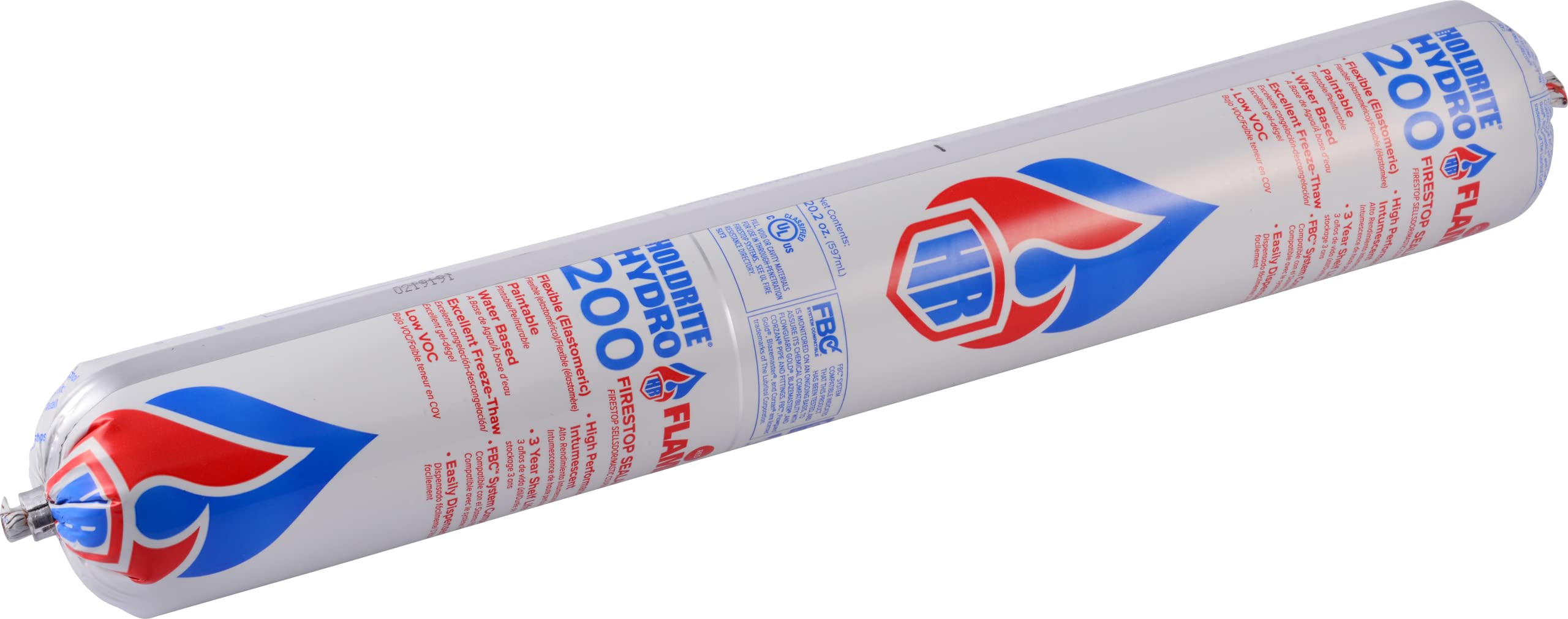 HoldRite HydroFlame 200 Firestop Sealant, 20.2 Ounces, Elastomeric Water Based, HF200-20S
