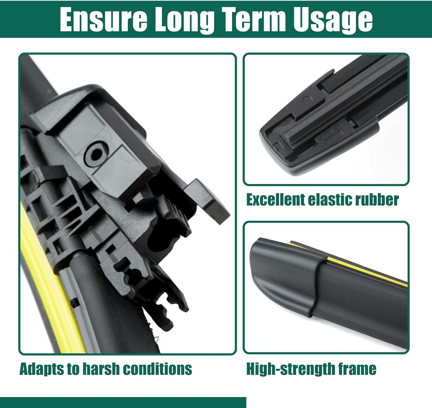 YUXIVCNE 31490720 Front Windshield Wiper Blade Compatible with Volvo XC60 T5 T6 T8 2018 2019 2020 2021 Windshield Heated Wiper Blade Kit Replace 31689263